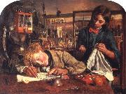 Robert Braithwaite Martineau Kit's First Writing Lesson china oil painting reproduction